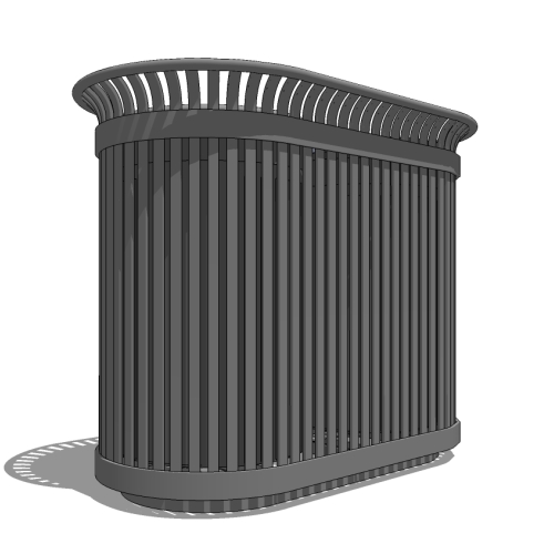 Model SD-242: Ironsites® Side-Door Recycling Station, Two 36 gal (136 L) liners