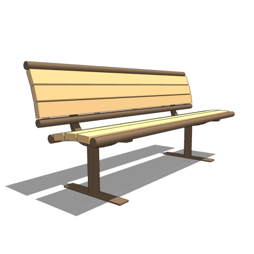 Model F-50: Streetsites™ Bench, Wood Slats