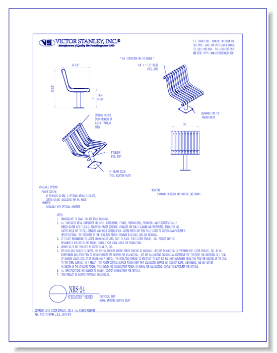 Model NRS-24: Steelsites™ Seat