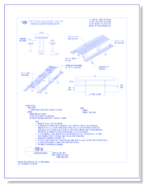 Model FBF-56: Streetsites™ Collection Table