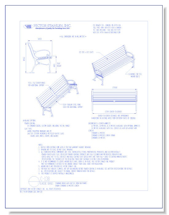 Model C-138: Classic Bench