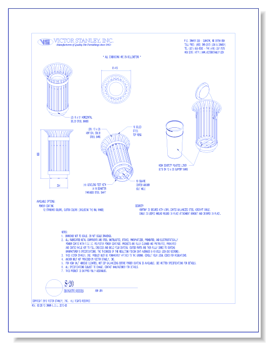 Model S-20: Ironsites® Ash Urn