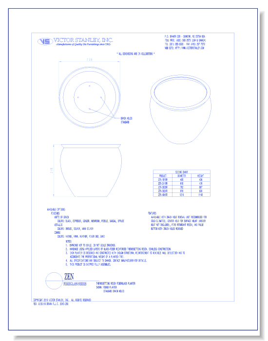 Model Zen: Fiberglass Planter