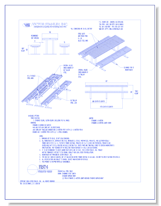 Model FRST-6: Steelsites™ Table
