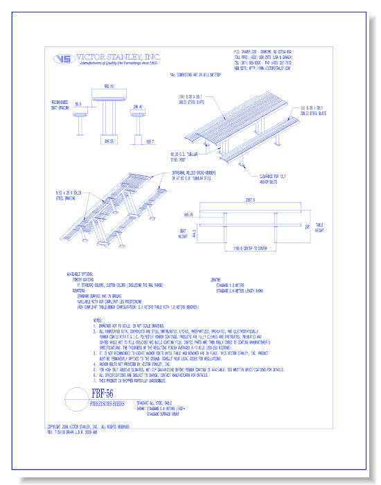 Model FBF-56: Streetsites™ Collection Table