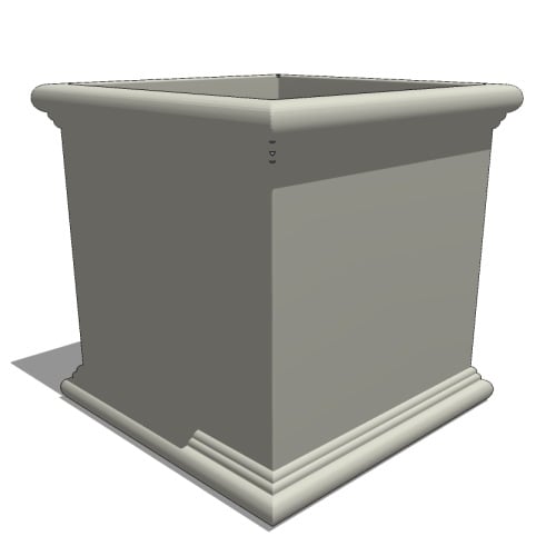 Sienna Square Fiberglass Planter