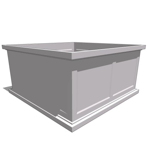 Keswick Fiberglass Square and Rectangle Planter – Double Panel