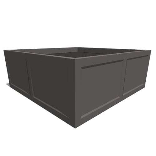 Ashville Fiberglass Square and Rectangle Planter – Double Panel