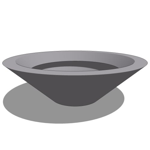 Akio Fiberglass Low Bowl Planter