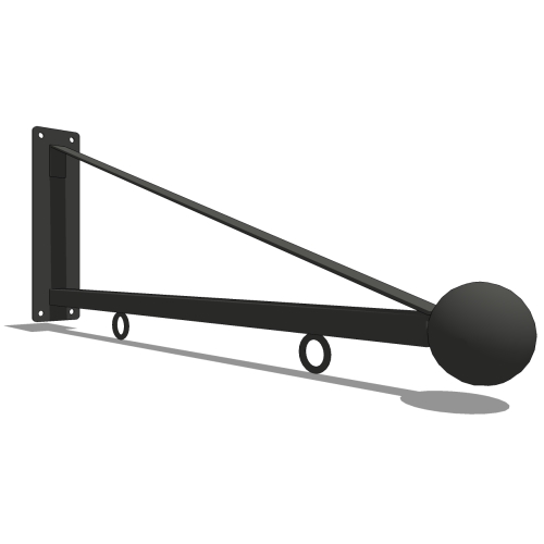 Triangle Ball Hanging Blade Sign Bracket