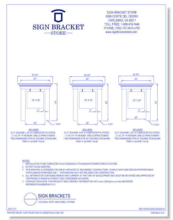 Colonial Post And Panel System