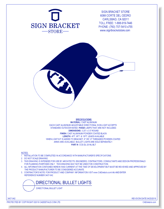 Directional Bullet Light