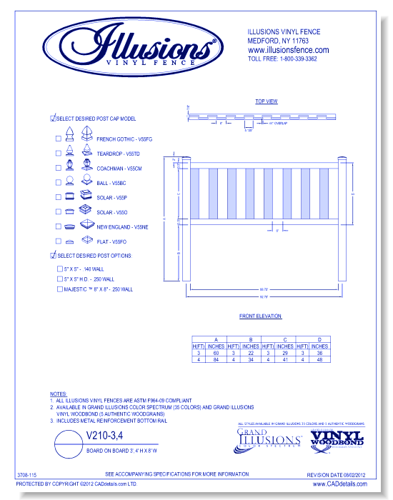 Board on Board 3', 4' H X 8' W ( V210 )
