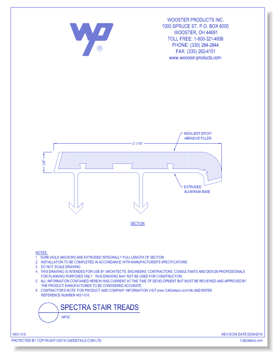 Spectra Stair Tread: WP3C