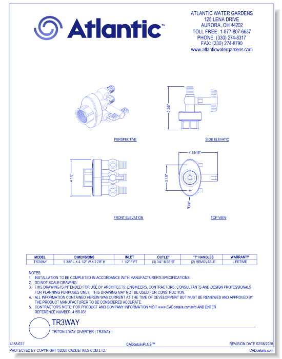 Triton 3-Way Diverter ( TR3WAY )