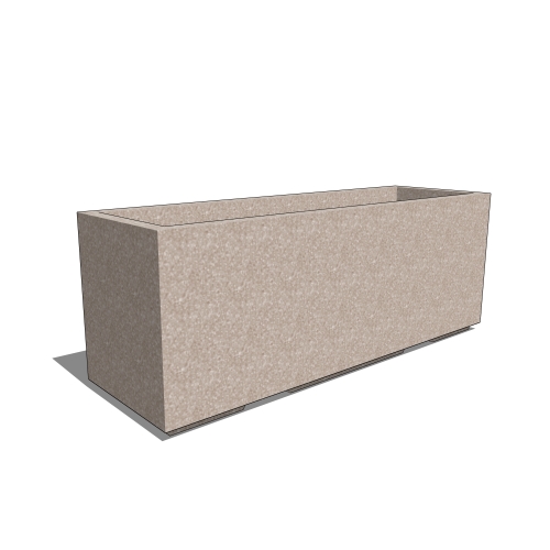 PC96x30REC: 96" x 30" Rectangular Concrete Planter