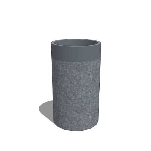 AS24R: 24" Round Stone Aggregate Ashtray