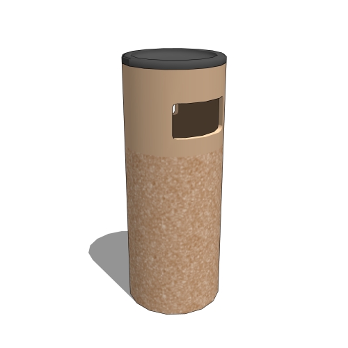 CS38R: 38" Round Stone Aggregate Combination Waste Receptacle/Ashtray