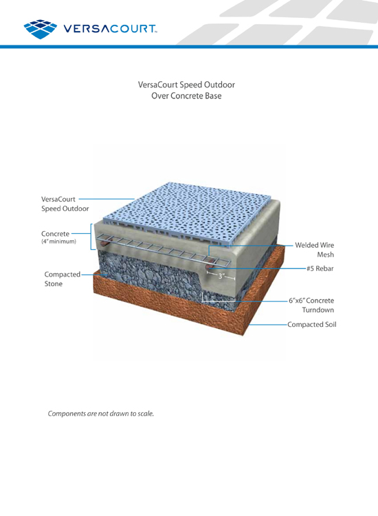 VersaCourt® Speed Outdoor Tile - Installation over Concrete Base