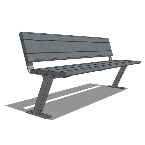 Bayview Park Bench ( BVNA-6 ) without Arm Rests