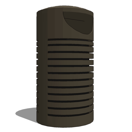 Model CM2-1001: Cambridge Top Opening Receptacle - Space Efficient, 22 Gal., Surface Mount, Dome Top