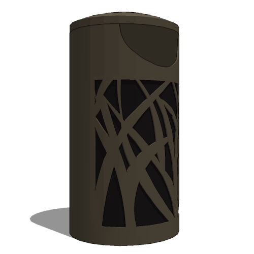 Model TG2-1002: TallGrass Receptacle -  Round 20 Gal., Ash Top