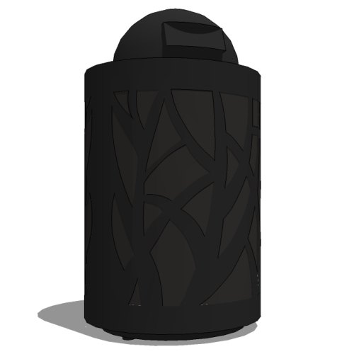 Model TG2-3003: TallGrass Receptacle - 36 Gal., Round, Enclosed Top