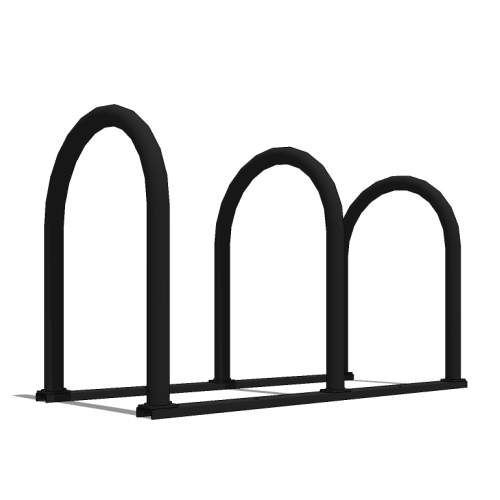 Model AP2-06-SM: Apex, Inverted U Bike Rack - Six Space Rack, Surface Mount