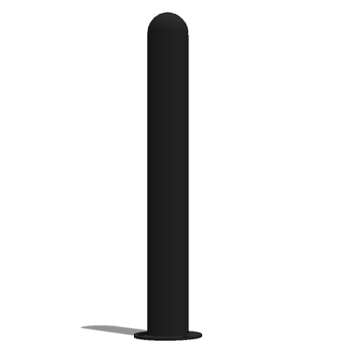 Model BP4-00-SM: BikePost, Bollard Style Bike Rack - Zero Loop, Surface Mount