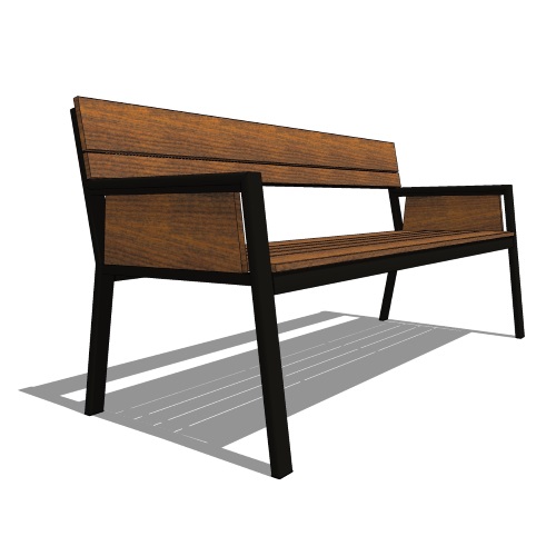 Prairie Bench (PS-850-AL-WD3-WD3-A-WD3)