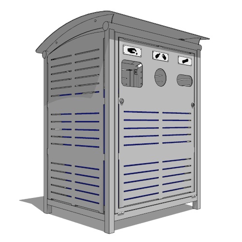Ecostream Waste/Recycle Receptacle (PS-793-AL-CWR-FL)