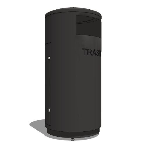 Lakeview Covered Waste Receptacle (PS-800-OTL-AL-WR)