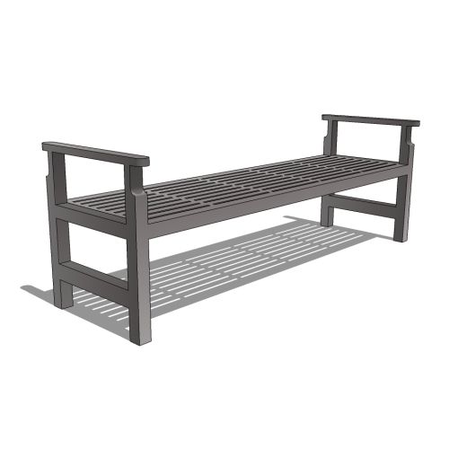 English Garden Backless Bench (PS-614-72-AL-MW1-A)