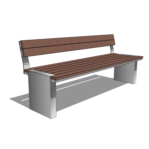 Ridgewood Modular Bench (PS-692MR-AL-72-WD3-WD3)