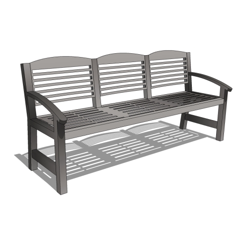 Soho Bench (PS-690-3-AL-MW1-MW1-M)
