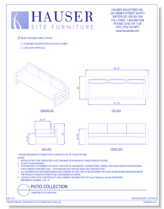 Quantam Sofa (HS8108-K)