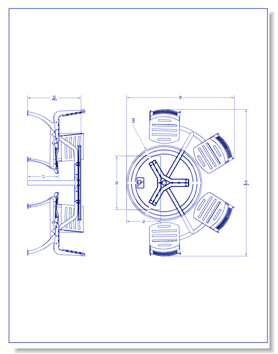 Four Seater Shutter ADA Accessible Cluster Unit (US-104-RD-H-10-AL)