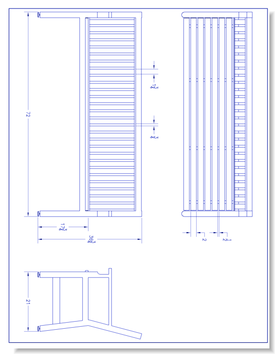 New England II Bench (PS-613-AL-MW2-MW2-A)