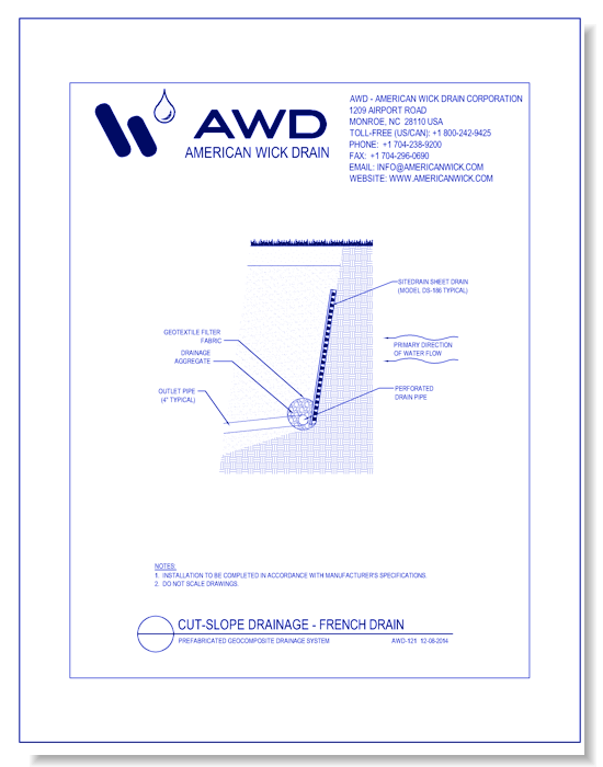 AWD-121	Cut-Slope Drainage - French Drain