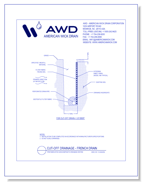 AWD-131	Cut-Off Drainage - French Drain