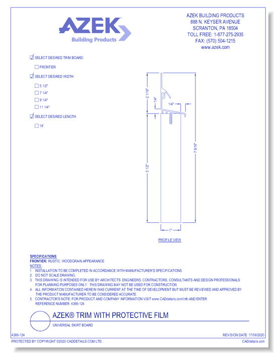 Universal Skirt Board