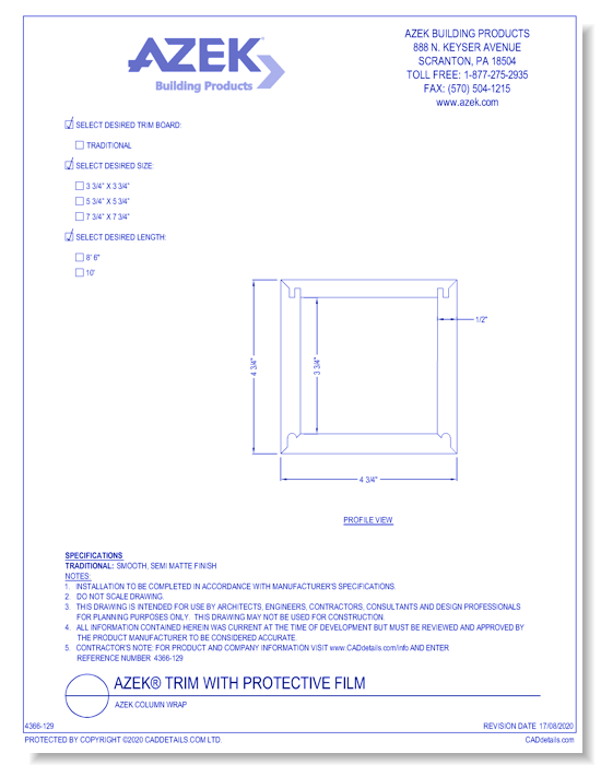 AZEK Column Wrap
