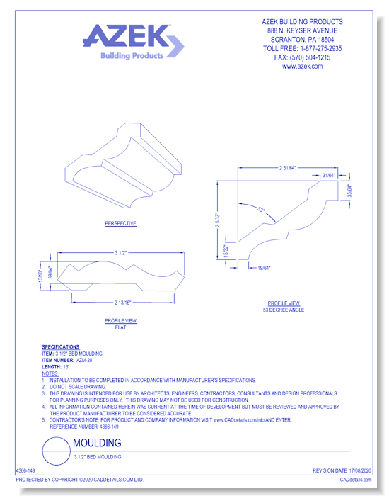 3 1/2'' Bed Moulding
