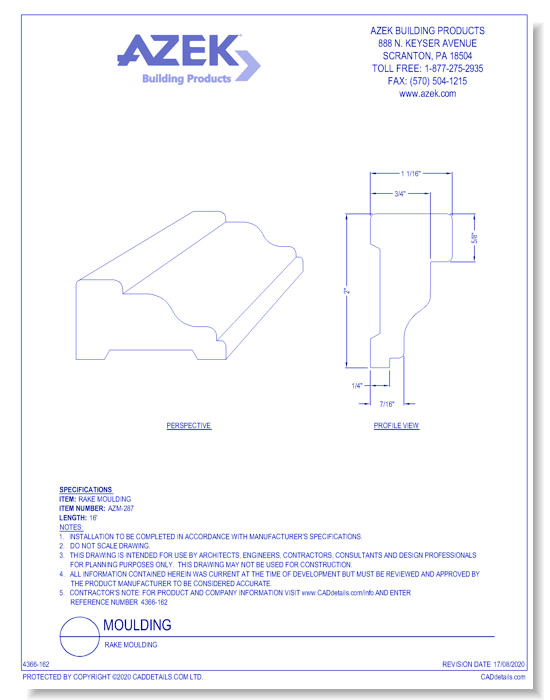 Rake Moulding