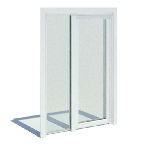 Series 7000 Doors: Standard Nail On - Inswing with Standard Hardware, Low Sill with Sidelites and 4" Kick Plate
