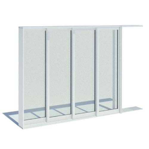 Series 8100 Doors: Thermally Broken Pocket Door - XXXXP - 3" UltraGlide Rollers, Standard Sill, No Screen