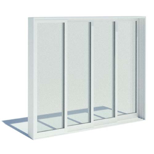 Series 8100 Doors: Thermally Broken Stacking Door - OXXX - 3" UltraGlide Rollers, Standard Sill, No Screen