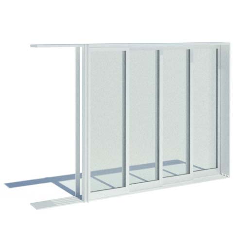 Series 8100 Doors: Thermally Broken Pocket Door - PXXXX - 3" UltraGlide Rollers, Standard Sill, No Screen