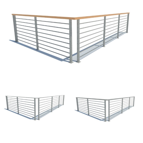 Horizontal Bar Railing Systems: Revit Template