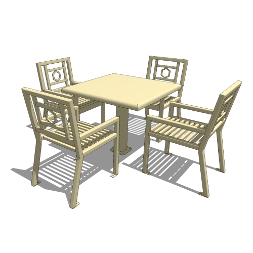 Huntington Collection: 36" Square Table with 4 Chairs